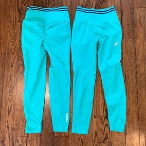 Do You Even Small Teal Scrunch Leggings